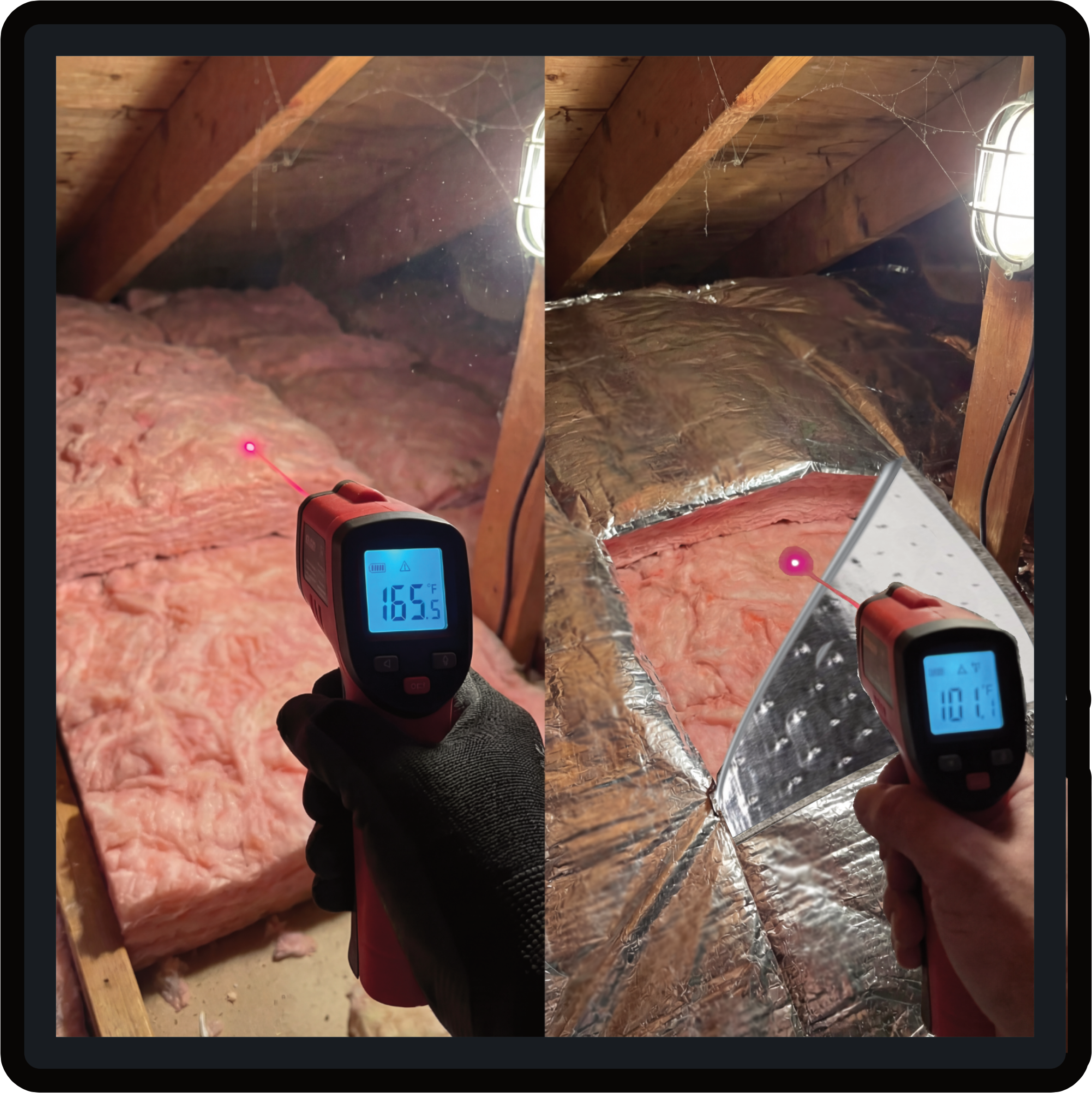 Comfort Shield infrared gun in attic preview