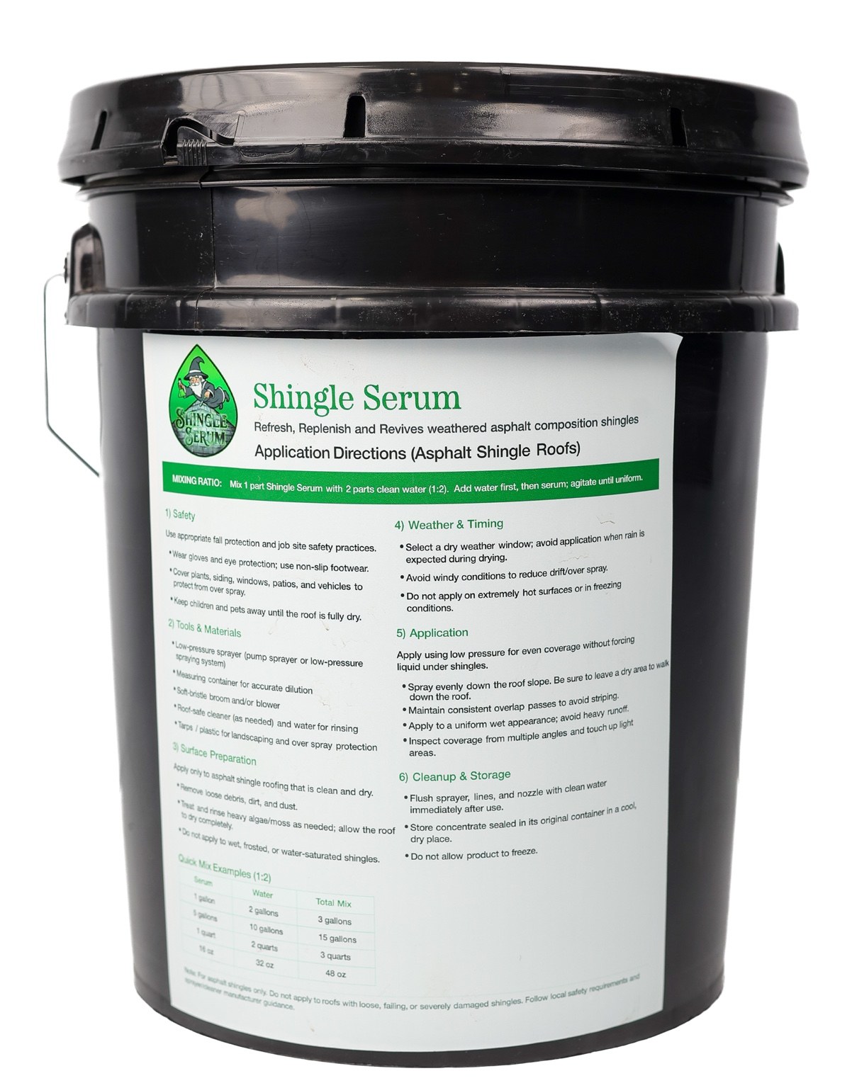 Shingle Serum Back Label Directions