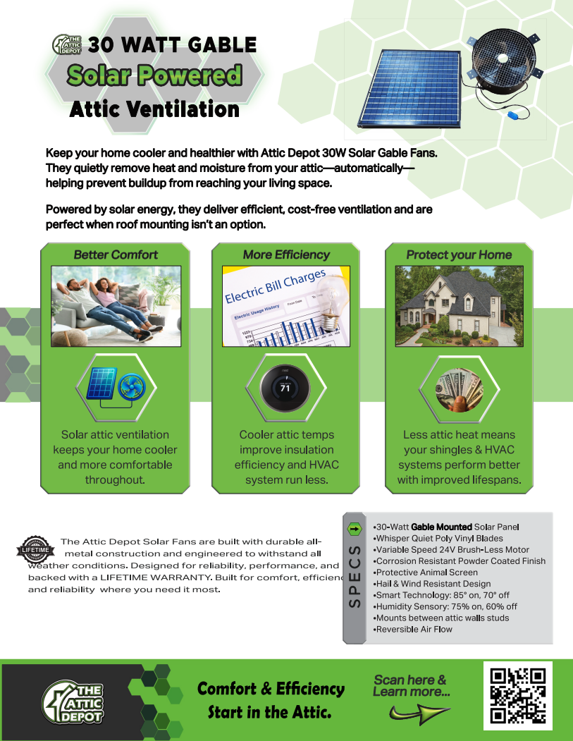 30W Gable Fan Brochure Preview