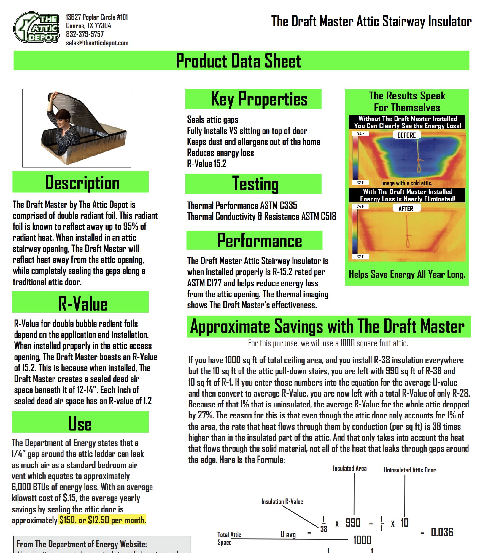 DraftMaster Product Data Sheet Preview